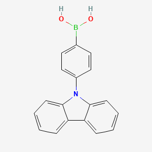 molecular formula C18H14BNO2 B1592621 (4-(9H-咔唑-9-基)苯基)硼酸 CAS No. 419536-33-7