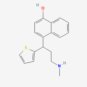 molecular formula C18H19NOS B1592624 4-(3-(甲基氨基)-1-(噻吩-2-基)丙基)萘-1-醇 CAS No. 949095-98-1