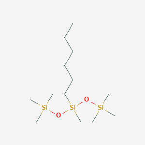 B159264 Trisiloxane, 3-hexyl-1,1,1,3,5,5,5-heptamethyl- CAS No. 1873-90-1