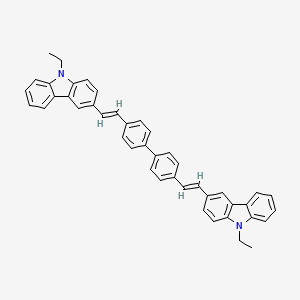 molecular formula C44H36N2 B1592682 4,4'-双(2-(9-乙基-9H-咔唑-3-基)乙烯基)-1,1'-联苯 CAS No. 475480-90-1