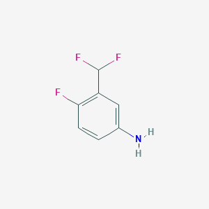 molecular formula C7H6F3N B1592694 3-(二氟甲基)-4-氟苯胺 CAS No. 445303-96-8