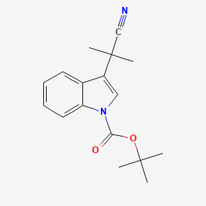 molecular formula C17H20N2O2 B1592702 叔丁基 3-(2-氰丙烷-2-基)-1H-吲哚-1-羧酸酯 CAS No. 380626-46-0