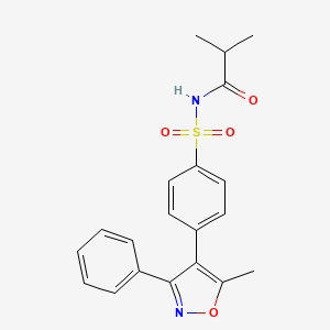molecular formula C20H20N2O4S B1592720 N-((4-(5-甲基-3-苯基异恶唑-4-基)苯基)磺酰)异丁酰胺 CAS No. 198470-82-5