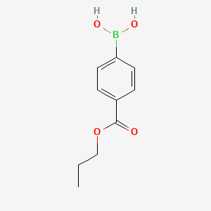 molecular formula C10H13BO4 B1592731 4-(丙氧羰基)苯硼酸 CAS No. 91062-38-3