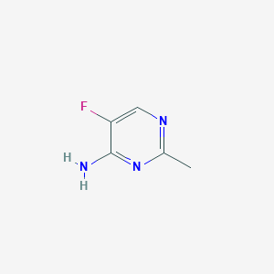 molecular formula C5H6FN3 B1592742 5-氟-2-甲基嘧啶-4-胺 CAS No. 1416372-67-2