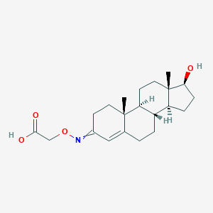 molecular formula C21H31NO4 B159275 Testosterone 3-(O-(carboxymethyl)oxime) CAS No. 10190-93-9