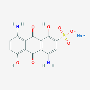 molecular formula C14H9N2NaO7S B1592759 2-Anthracenesulfonic acid, 4,8-diamino-9,10-dihydro-1,5-dihydroxy-9,10-dioxo-, monosodium salt CAS No. 2150-60-9