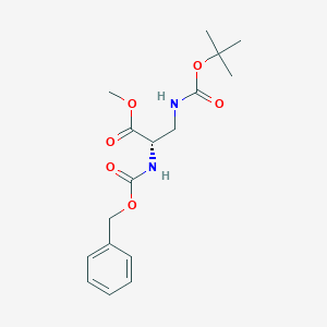 molecular formula C₁₇H₂₄N₂O₆ B015928 (S)-Methyl 2-N-Cbz-3-N-Boc-propanoate CAS No. 58457-98-0
