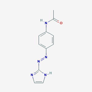 molecular formula C11H11N5O B159283 Acetamide, N-[4-(1H-imidazol-2-ylazo)phenyl]- CAS No. 1767-12-0