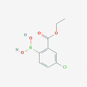 molecular formula C9H10BClO4 B1592881 4-氯-2-乙氧羰基苯基硼酸 CAS No. 850568-61-5