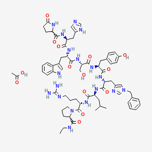 molecular formula C68H90N18O14 B1592956 醋酸组氨瑞林 CAS No. 220810-26-4