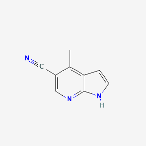 molecular formula C9H7N3 B1592965 4-甲基-1H-吡咯并[2,3-b]吡啶-5-碳腈 CAS No. 267875-39-8