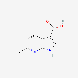 molecular formula C9H8N2O2 B1592982 6-甲基-1H-吡咯并[2,3-b]吡啶-3-羧酸 CAS No. 1000340-27-1