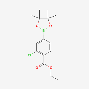molecular formula C15H20BClO4 B1592988 2-氯-4-(4,4,5,5-四甲基-1,3,2-二氧杂硼环-2-基)苯甲酸乙酯 CAS No. 474709-76-7