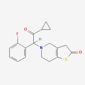 B1593021 5-[2-Cyclopropyl-1-(2-fluorophenyl)-2-oxoethyl]-4,5,6,7-tetrahydrothieno[3,2-c]pyridin-2(3H)-one CAS No. 951380-42-0