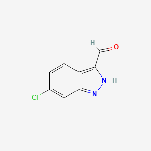 molecular formula C8H5ClN2O B1593029 6-氯-1H-吲唑-3-甲醛 CAS No. 885521-37-9