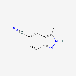 molecular formula C9H7N3 B1593038 3-甲基-1H-吲唑-5-碳腈 CAS No. 267875-55-8
