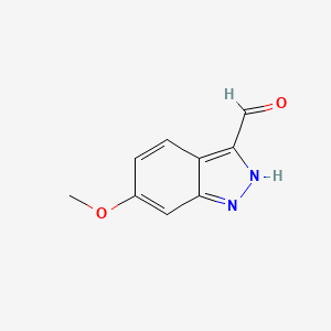 molecular formula C9H8N2O2 B1593061 6-甲氧基-1H-吲唑-3-甲醛 CAS No. 518987-37-6