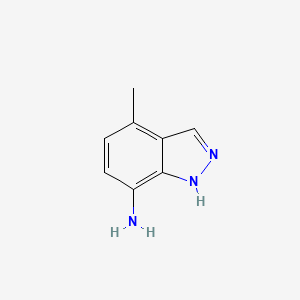 molecular formula C8H9N3 B1593077 4-甲基-1H-吲唑-7-胺 CAS No. 952183-44-7