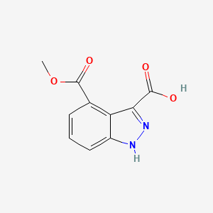 molecular formula C10H8N2O4 B1593080 4-(甲氧羰基)-1H-吲唑-3-羧酸 CAS No. 393553-44-1