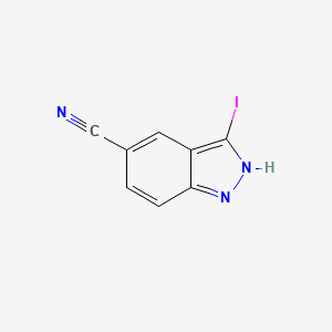 molecular formula C8H4IN3 B1593083 3-碘-1H-吲唑-5-腈 CAS No. 944898-90-2