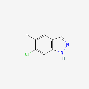 molecular formula C8H7ClN2 B1593085 6-氯-5-甲基-1H-吲唑 CAS No. 1000341-02-5