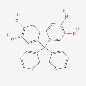 molecular formula C25H18O4 B1593093 1,2-苯二酚，4,4'-(9H-芴-9-亚甲基)双- CAS No. 351521-78-3