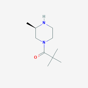 molecular formula C10H20N2O B1593106 (R)-2,2-二甲基-1-(3-甲基哌嗪-1-基)丙烷-1-酮 CAS No. 909409-91-2