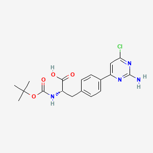 molecular formula C18H21ClN4O4 B1593145 (S)-3-(4-(2-氨基-6-氯嘧啶-4-基)苯基)-2-((叔丁氧羰基)氨基)丙酸 CAS No. 1033804-86-2