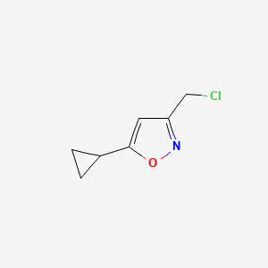 molecular formula C7H8ClNO B1593147 3-(Chloromethyl)-5-cyclopropylisoxazole CAS No. 1060817-59-5