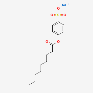 molecular formula C15H21NaO5S B1593212 Nonanoic acid, 4-sulfophenyl ester, sodium salt CAS No. 89740-11-4