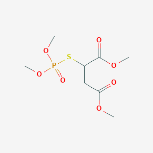 molecular formula C8H15O7PS B159324 Phosphorothioic acid, O,O-dimethyl ester, S-ester with 1,2-bis(methoxycarbonyl)ethanethiol CAS No. 1795-58-0