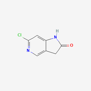 molecular formula C7H5ClN2O B1593263 6-氯-1,3-二氢-2H-吡咯并[3,2-c]吡啶-2-酮 CAS No. 1000342-80-2