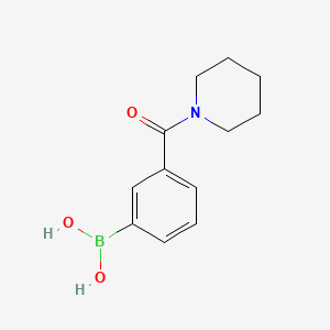 molecular formula C12H16BNO3 B1593276 3-(哌啶-1-羰基)苯基硼酸 CAS No. 850568-34-2