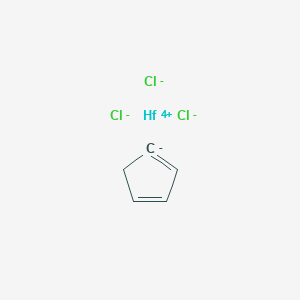 molecular formula C5H5Cl3Hf B1593282 Hafnium chloride cyclopenta-1,3-dien-1-ide (1/3/1) CAS No. 61906-04-5