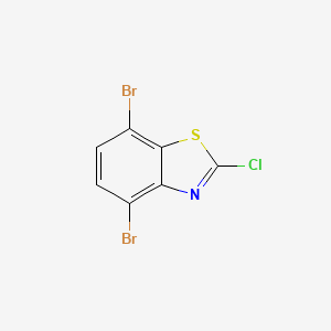 molecular formula C7H2Br2ClNS B1593319 4,7-二溴-2-氯苯并[d]噻唑 CAS No. 898747-94-9