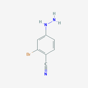 molecular formula C7H6BrN3 B1593325 2-Bromo-4-hydrazinylbenzonitrile CAS No. 263845-82-5