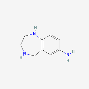 molecular formula C9H13N3 B1593332 2,3,4,5-Tetrahydro-1H-benzo[e][1,4]diazepin-7-ylamine CAS No. 886366-79-6