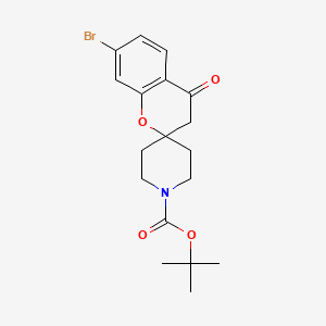 molecular formula C18H22BrNO4 B1593338 N-Boc-7-bromo-4-oxo-3,4-dihydro-1'H-spiro[chromene-2,4'-piperidine] CAS No. 936648-38-3