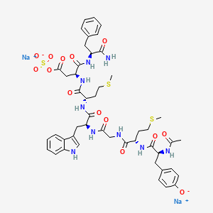 B1593368 Acetylcholecystokinin C-terminal heptapeptide CAS No. 77275-51-5