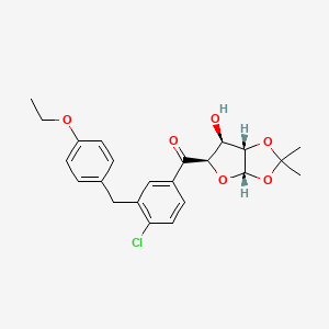 molecular formula C23H25ClO6 B1593409 (4-Chloro-3-(4-ethoxybenzyl)phenyl)((3as,5r,6s,6as)-6-hydroxy-2,2-dimethyltetrahydrofuro[2,3-d][1,3]dioxol-5-yl)methanone CAS No. 1103738-30-2