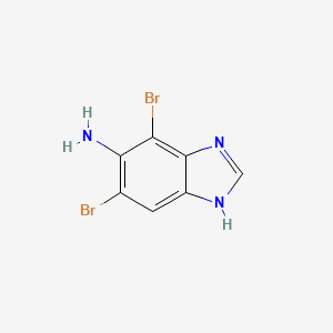 molecular formula C7H5Br2N3 B1593412 4,6-二溴-3H-苯并咪唑-5-胺 CAS No. 886363-61-7