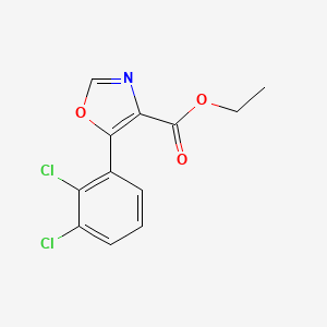 molecular formula C12H9Cl2NO3 B1593438 Ethyl 5-(2,3-dichlorophenyl)oxazole-4-carboxylate CAS No. 951885-31-7