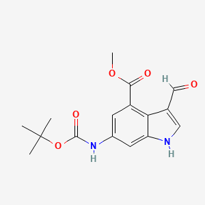 B1593447 Methyl 6-((tert-butoxycarbonyl)amino)-3-formyl-1H-indole-4-carboxylate CAS No. 731810-57-4