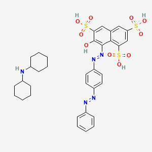B1593486 1,3,6-Naphthalenetrisulfonic acid, 7-hydroxy-8-[[4-(phenylazo)phenyl]azo]-, compd. with N-cyclohexylcyclohexanamine CAS No. 6226-90-0