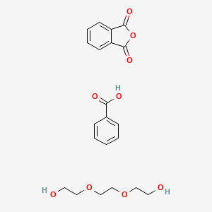 molecular formula C21H24O9 B1593494 1,3-Isobenzofurandione, polymer with 2,2'-(1,2-ethanediylbis(oxy))bis(ethanol), benzoate CAS No. 68186-30-1