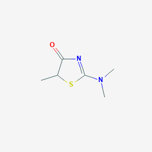 molecular formula C6H10N2OS B159356 2-(Dimethylamino)-5-methyl-1,3-thiazol-4-one CAS No. 132354-25-7