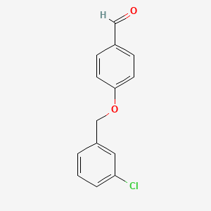 molecular formula C14H11ClO2 B1593562 4-[(3-氯苄基)氧基]苯甲醛 CAS No. 59067-43-5