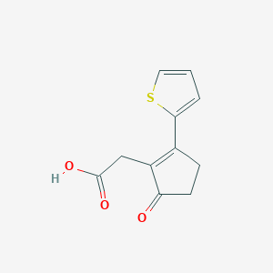 molecular formula C11H10O3S B1593567 (5-Oxo-2-thiophen-2-yl-cyclopent-1-enyl)-acetic acid CAS No. 436086-95-2