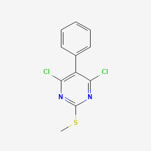 molecular formula C11H8Cl2N2S B1593658 4,6-Dichloro-2-methylthio-5-phenylpyrimidine CAS No. 64415-11-8